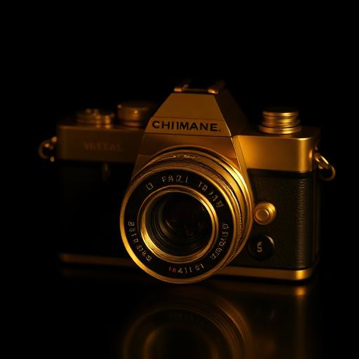 Vintage gold camera